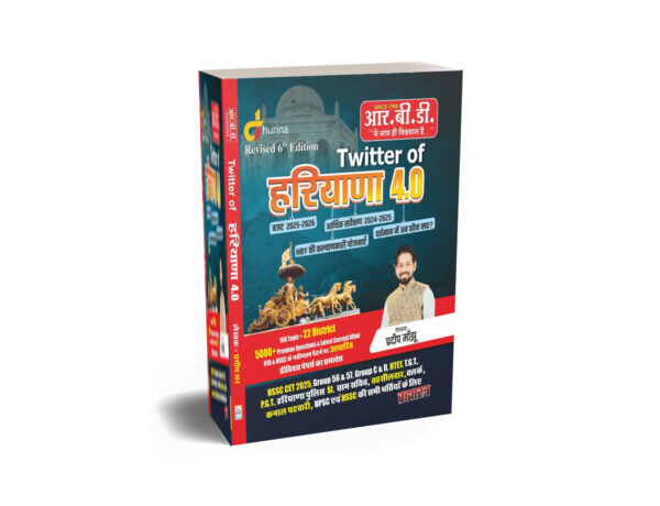 Twitter of Haryana 4.0 | Revised 6th Edition | Budget 2025-26, Current Affairs & Welfare Schemes | HSSC CET, HTET, SI, Patwari, Clerk, HPSC Exams